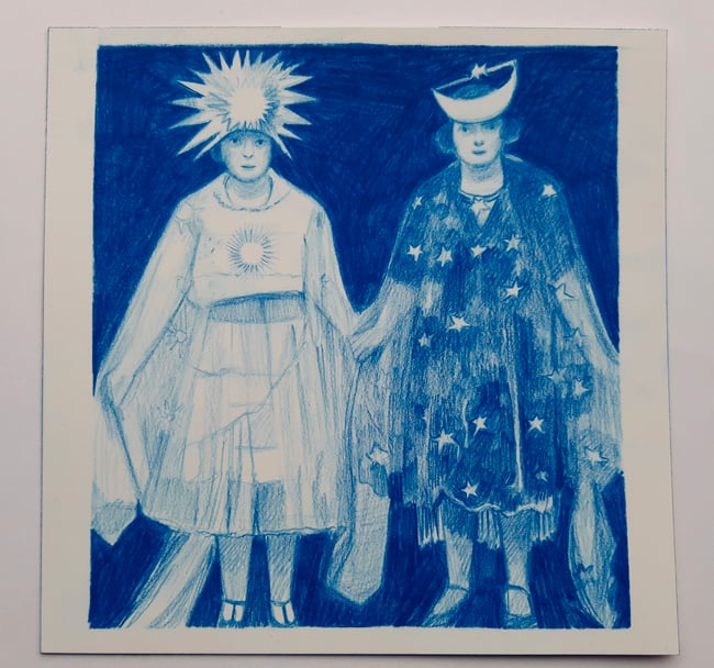 Solstice ~ Original drawing on paper