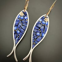 Image 2 of Lapis Fish Earrings 