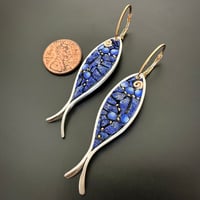 Image 3 of Lapis Fish Earrings 