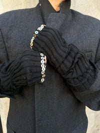 Image 6 of Merino Wool Hand Warmers with Mother-of-Pearl Buttons – Handmade in Berlin