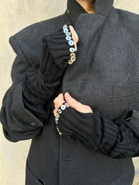 Image 7 of Merino Wool Hand Warmers with Mother-of-Pearl Buttons – Handmade in Berlin