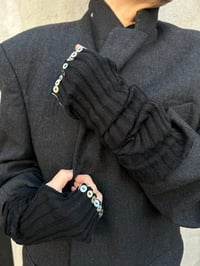 Image 1 of Merino Wool Hand Warmers with Mother-of-Pearl Buttons – Handmade in Berlin
