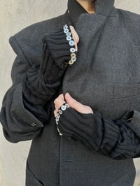 Image 8 of Merino Wool Hand Warmers with Mother-of-Pearl Buttons – Handmade in Berlin