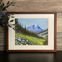 <h2>Ptarmigan Ridge Mount Baker </h2>Original Artwork <br />8 x 10 <br />Gouache