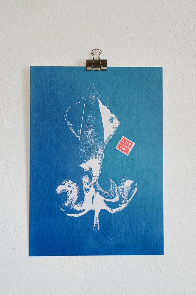 Image of Blue Fish *A4 | E.25 