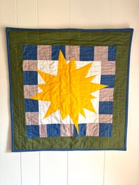 Image 1 of Bright Spark Wall hanging - Avocado green and yellow