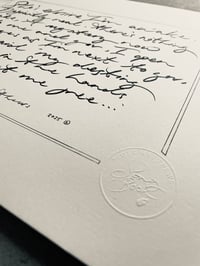 Image 3 of A4 Handwritten Lyric Art