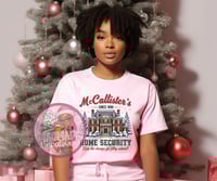 Home Security Holiday Graphic Tee (Pink Version)