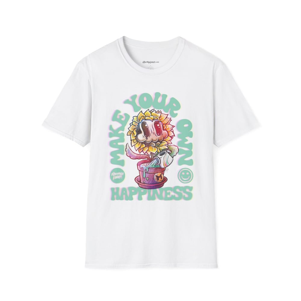 Image of Make Your Own Happiness T-Shirt | Cute Floral Illustration