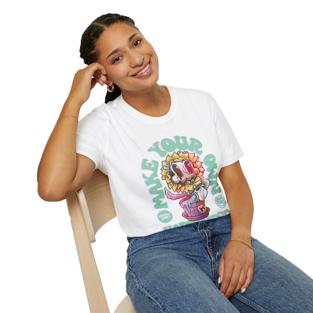 Image of Make Your Own Happiness T-Shirt | Cute Floral Illustration