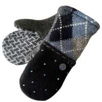 Image 1 of 2025 EDIT ARGYLE Repurposed Wool Sweater Mittens 