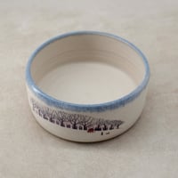 Image 3 of Winter Walk Stoneware Cereal Bowl (blue)
