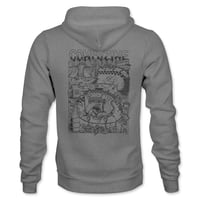 Image 1 of Confusion magazine - "Backyard DIY" zip-hoodie (heather grey)