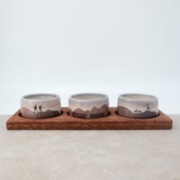 Image 1 of Large Stoneware Hikers Serving Set