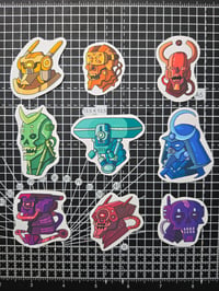 Image 1 of Mech Hedz sticker pack