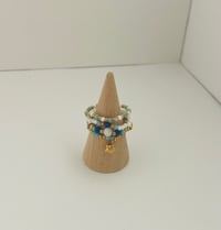 Image 1 of Ocean Aura Beaded Ring Set