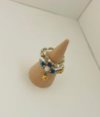 Image 2 of Ocean Aura Beaded Ring Set