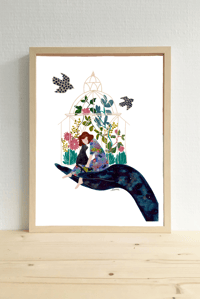 Affiche illustrée Le refuge