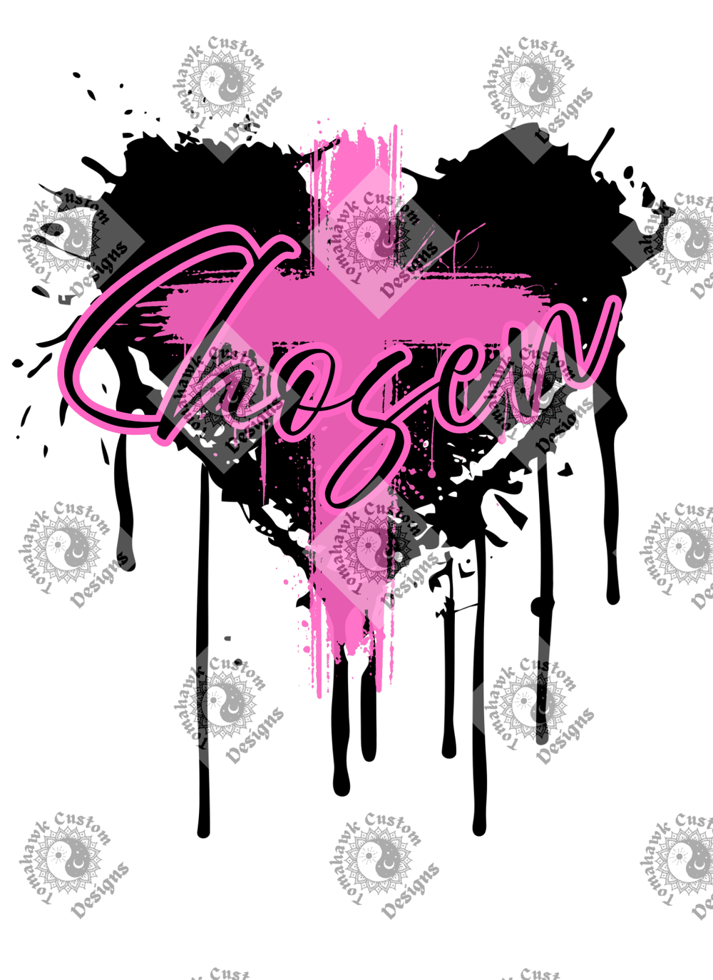 Image of Pink and black chosen 
