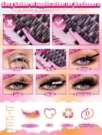 Image 5 of KIT EXTENSION DE CILS - 800pcs Grappe de faux cils, longueur mixte 30P 40P 60P 80P 100P 