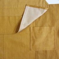 Image 5 of One-of-a-kind Apron, Ochre Denim Patchwork. For Artists, Makers & Gardeners Zero WasteNo16:6