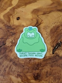 Image 1 of Mossy Snorlax - Vinyl Laminate Touch Grass Pokopia Sticker