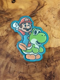 Image 1 of Mario & Yoshi - Cute Epoxy Acrylic Magnet