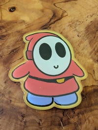 Image 1 of Mario Shy Guy - Cute Epoxy Acrylic Magnet