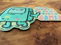 Image 2 of Adventure Time BMO - Video Games - Cute Epoxy Acrylic Magnet