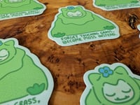 Image 3 of Mossy Snorlax - Vinyl Laminate Touch Grass Pokopia Sticker