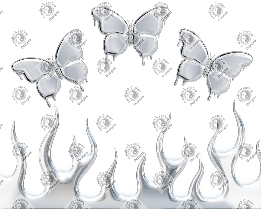 Image of Chrome butterfly y2k