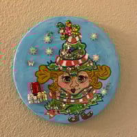 Mixed Media Christmas Tree Painting