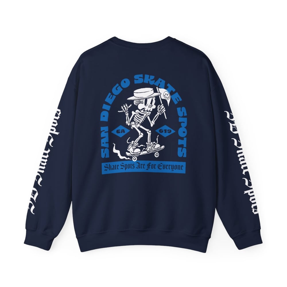 Image of San Diego Skate Spots SD Skeleton Crewneck Sweatshirt