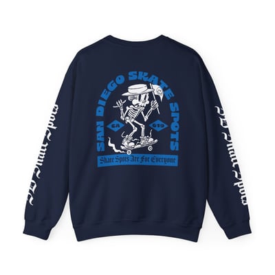 Image of San Diego Skate Spots SD Skeleton Crewneck Sweatshirt