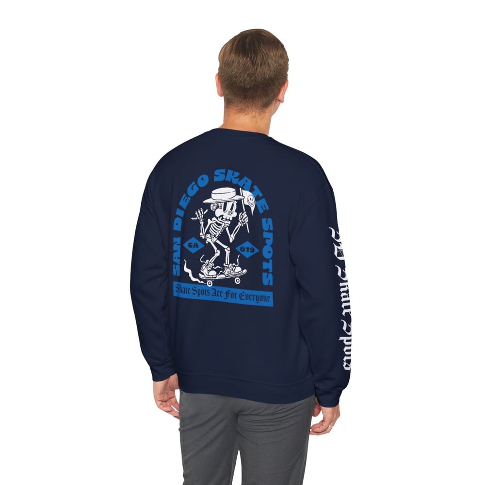 Image of San Diego Skate Spots SD Skeleton Crewneck Sweatshirt