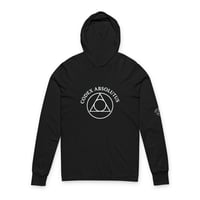 Image 1 of Codex Absolutus triangle emblem Hoodie | Occult symbol long sleeve hooded tee
