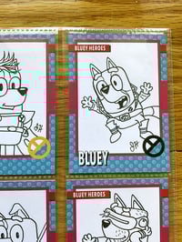 Image 2 of Hand Drawn Bluey X-Men Cards