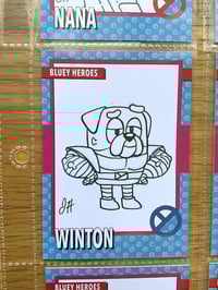 Image 4 of Hand Drawn Bluey X-Men Cards