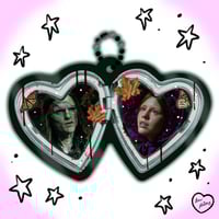 Image 2 of horror heart locket acrylic keychains series 3