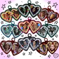 Image 1 of horror heart locket acrylic keychains series 3
