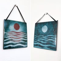 Image 3 of Seascape Enamel Wall Art