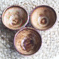 Image 5 of Three Small Ceramic Pottery Bowls, Kitchen Prep Handcrafted Made in USA