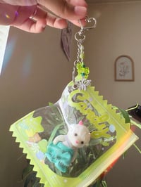 Image 1 of Baby Sheep Green Candy Bag Beaded Keychain