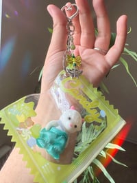 Image 2 of Baby Sheep Green Candy Bag Beaded Keychain