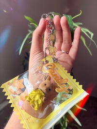 Image 3 of Brown Mouse Yellow Candy Bag Beaded Keychain