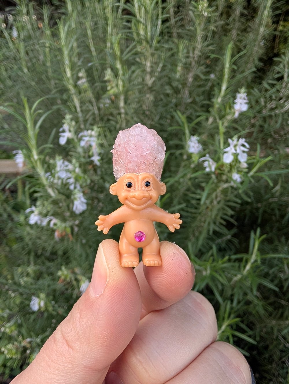 MADE TO ORDER: Rose Quartz Troll Mini 1.5"