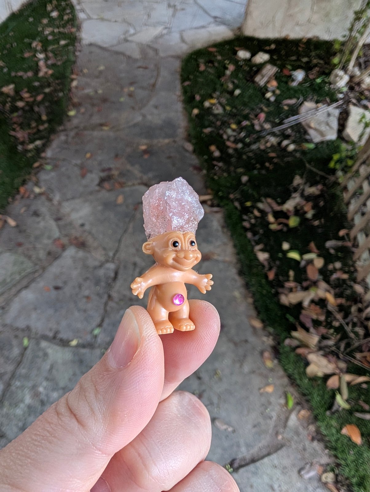 MADE TO ORDER: Rose Quartz Troll Mini 1.5