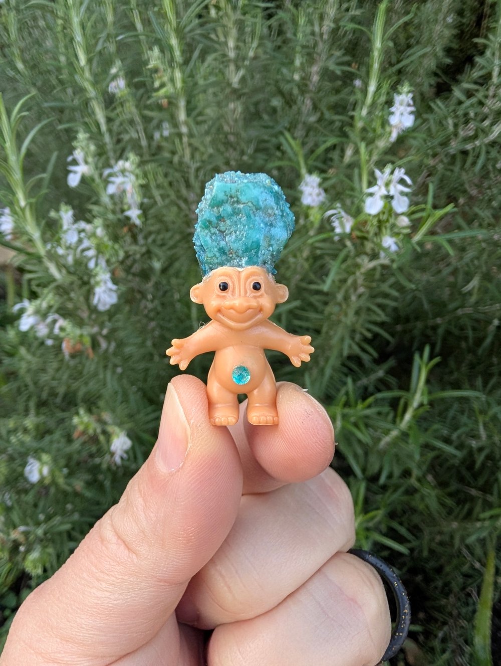 MADE TO ORDER: Rare "White Water" Turquoise Troll Mini 1.5"