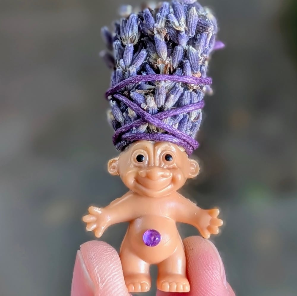 MADE TO ORDER: Dried Lavender Bundle Mini Troll 1.5"