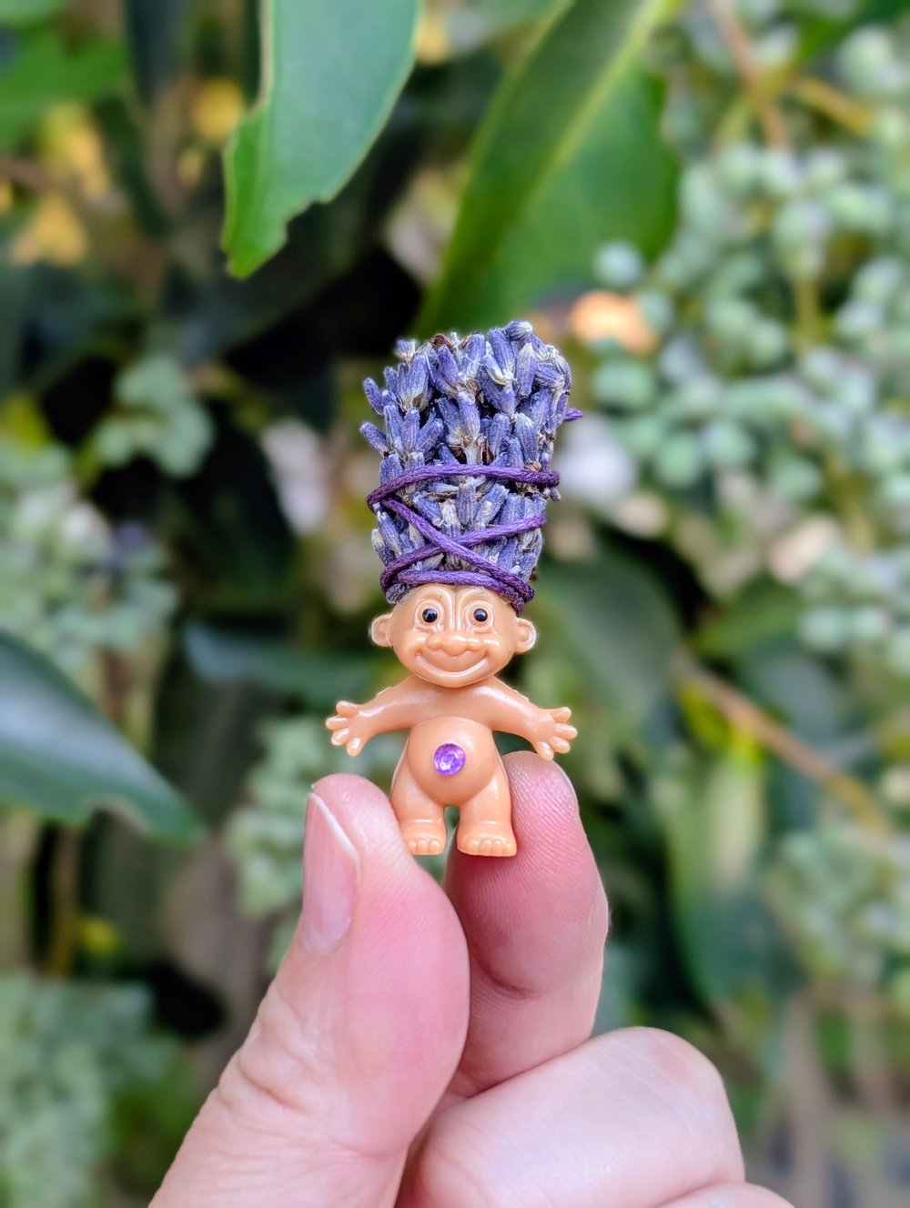 MADE TO ORDER: Dried Lavender Bundle Mini Troll 1.5"